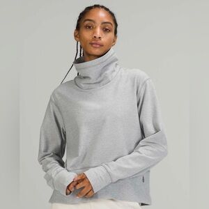 Lululemon Ready To Rulu Pullover Heathered Raceway Grey W3FMTS Size 8